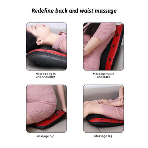 Nueva Llegada Venta Caliente 3D Shiastu Cojín de Masaje Vibración Compresa Caliente Espalda/Cintura/Cadera Asiento de Coche Masajeador PU Mejor Precio - Product Image 5