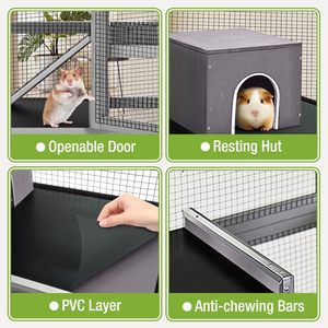 Rueda de Madera de 5 Niveles para Ferret, Chinchilla y Hámster, Resistente a Mordeduras, Uso Interior/Exterior - Product Image 6