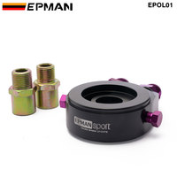 EPMAN M20 X 1.5 Adaptateur de plaque sandwich pour refroidisseur de filtre à huile en aluminium 1/8 NPT Kit de refroidisseur d'huile AN10 AN8 EPOL01