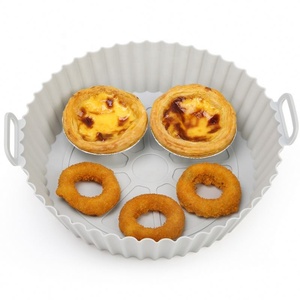 2 Packs de doublures en silicone <span class=keywords><strong>pour</strong></span> friteuse 8 pouces réutilisables <span class=keywords><strong>pour</strong></span> four <span class=keywords><strong>micro</strong></span>-ondes Accessoires - Product Image 4