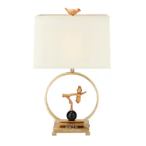 Modern Antique Brass Finish Alabaster Stone Base In White Linen Rectangular Shade Table Lamp For Bedroom