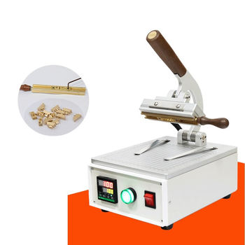 Hot Foil Stamping Machine Leather Logo Embossed Heat Pressing Machine for Wood PVC Paper Custom Logo Stamp or Number Letter