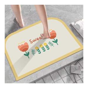 Super Water Absorberende Duurzaam Dikke Badkamer Tapijt Circulaire 3d Extra Lange Non Slip Bad Sets Matten Diatomeeën Modder Badmat Mat - Product Image 6