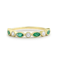 LOZRUNVE 925 Silber Smaragd Brillanter Zirkon Edelstein Marquise Ehering Regenbogen-Schmuck Großhandel