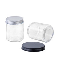 Meistverkaufte 4oz 120ml Großhandels-Kosmetik-Glasdose Maßgefertigtes Leeres Klares Kerzen-Glasgefäß