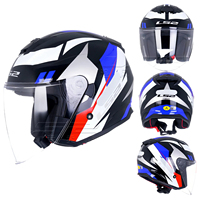 LS2OF626 Certifié ECE/DOT authentique Casque de moto demi-coque pour homme, casque de vélo électrique quatre saisons, casque trois-quarts pour femme à grande pédale