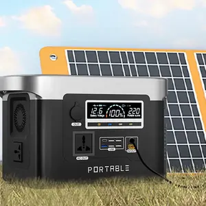 Popower 800w 1500w Solar Portable Power Station 110V/220V AC Portable Engergy with USB Lithium Battery Solar Generator