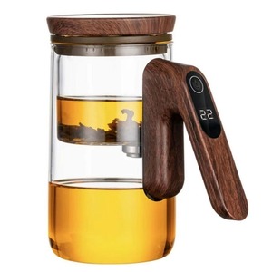 Théière en verre borosilicate haute résistance avec traitement de minuterie intelligent, capacité de 550 ml, bouteille filtrante à eau, ensemble de boisson, infuseur à thé intelligent - Product Image 2