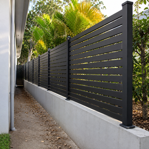Paneles de Cerca de Aluminio con Lamas Horizontales Personalizados, Suministro Directo de Fábrica, OEM, Modernos, con Recubrimiento en Polvo 6063-T5, para Exteriores - Product Image 5