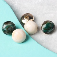 Kancing Bulat Retro Jade Logam dan Resin Langsung dari Pabrik untuk Aksesoris Pakaian Kemeja Cheongsam