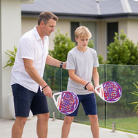 Ensemble de paddle-tennis junior avec logo personnalisé, kit de paddle pour jeunes débutants avec balle en mousse silencieuse Typti