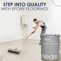 Peinture époxy pour sols, résistante à l'usure, antidérapante, imperméable, facile à nettoyer, pour bureaux, bâtiments, parkings, usines, béton