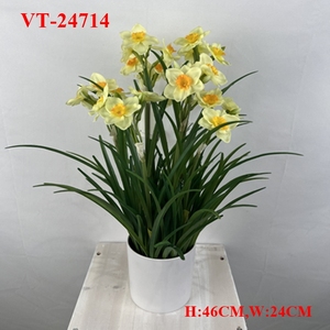 2025 NEWEST POLYESTER <b>ARTIFICIAL</b> REAL TOUCH <b>DAFFODIL</b> POT - Product Image 6