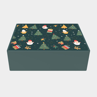 Mehrteilige Weihnachts-Schokoladen-Geschenkbox mit CMYK-Druck Lebensmittelechte Grüne Papier-Versandbox für die Feiertage