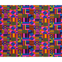 Vente en gros d'usine, tissu imprimé en batik africain 100% polyester, motif hollandais, 6 yards par pièce