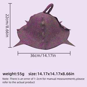 หมวกปาร์ตี้ดีไซน์ตะขอเรืองแสงสีม่วงลูลิง ยายาว ดรีม ไซส์เดียว - Product Image 5