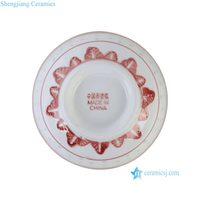 Bol en porcelaine à motif de dragon rouge traditionnel chinois, résistant à l'huile, lavable en machine, RZKG24-B-4-4.5-6-7-8-9 pouces