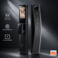 Trendy 3D gezichtsherkenning slim slot met binnen-HD-scherm, WiFi digitale slot voor houten deuren OEM/ODM 2026
