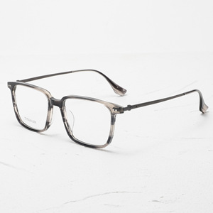 JMM97RX Montura de Gafas de Acetato y Titanio Hechas a Mano, para Hombre y Mujer, Miopía, Ultraligeras, Estilo Ejecutivo Cuadrado, Estilo <span class=keywords><strong>Jmm</strong></span> - Product Image 3