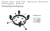 Projecteur LED réglable IP67 à alimentation CA pour éclairage paysager extérieur, type « Tree Hugger » avec anneau lumineux pour l'éclairage des palmiers