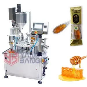YB-FBJ Factory Price Single Use Empty Spoon Honey Filling and Sealing Machine Automatically