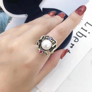 Base para Anillo de Plata S925 con Perlas DIY de 1878, Base para Joyería de Plata de Moda con Perlas Redondas de 8-11 mm, Tamaños 6 mm y 8 mm - Product Image 4