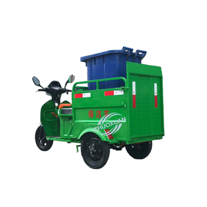 Camion à ordures électrique à trois roues, 240L, carrosserie ouverte, moteur 48V 580W, certifié CE, pour le nettoyage communautaire - Product Image 1