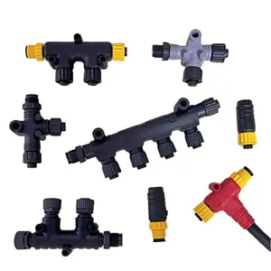 Fabrikant Plastic 5-Pins Mannelijke Vrouwelijke Ip68 M12 5pin T Power Tee Nmea 2000 Kabelconnector