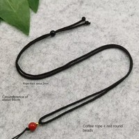Lanière pendentif en pierre de cristal de jade corde tissée à la main collier de jade corde pendentif de cou corde ajustant la lanière d'ornement