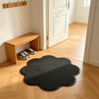Tapis de sol personnalisé en feutre solide imprimé, enduit TPR/PE, antidérapant, rembourré, fabriqué à la machine, pour douche, piscine, garage, lit pour animaux, OEM