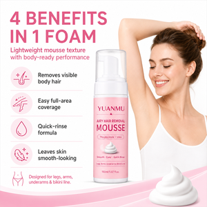 Mousse Depilatorio para Mujer de Marca Privada, <span class=keywords><strong>Crema</strong></span> <span class=keywords><strong>Depilatoria</strong></span> Espumosa sin Aerosol, Depilador Corporal con Urea - Product Image 4