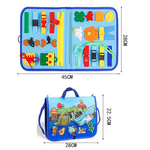 Materiais de Ensino e Aprendizagem para Crianças, Desenvolvimento Intelectual, Aprendizagem Precoce, Brinquedos Educacionais Montessori, Quadro de Atividades em Feltro - Product Image 5