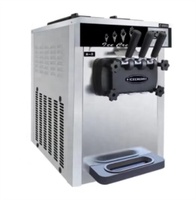 Machine à glace molle professionnelle de comptoir, trois saveurs, avec pompe à air, en acier inoxydable, haute production, contrôle numérique