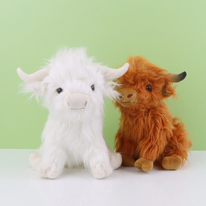 Custom Simulated <b>Cow</b> Stuffed Animals Scottish Highland Plush <b>Cow</b> Soft Farm Plushie Toys Dolls Pillows for Kids Birthday Gifts - Product Image 6