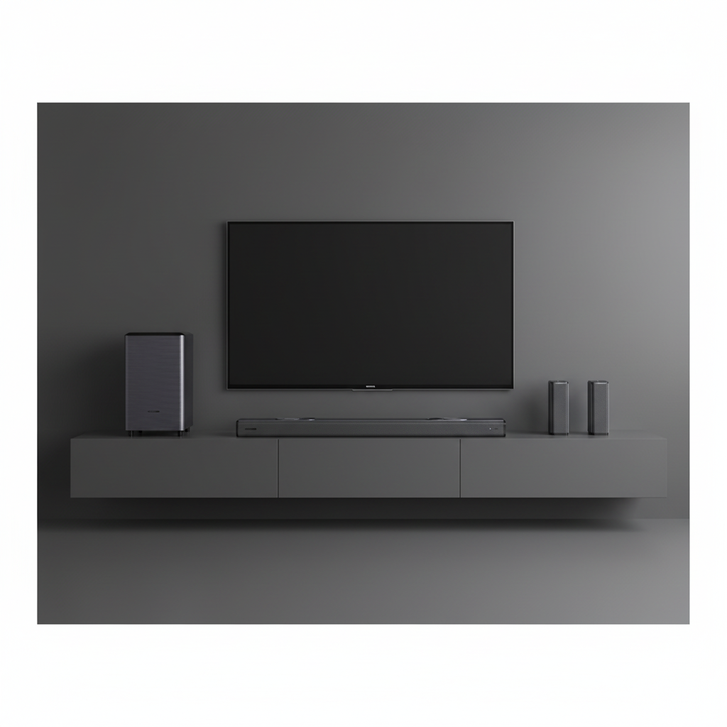 7.1.4CH Dolby Atmos Soundbar System – 430W Home Theater Speaker with Wireless Subwoofer &amp; Rear Speakers