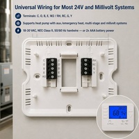 Thermostat filaire non programmable STN721 24V pour pompe à chaleur, 2 chauffages 1 refroidissement, pour appartement et maison