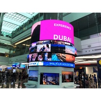 Écran d'affichage vidéo LED publicitaire flexible HD couleur pleine 360 degrés en forme de cercle cylindrique personnalisé pour intérieur
