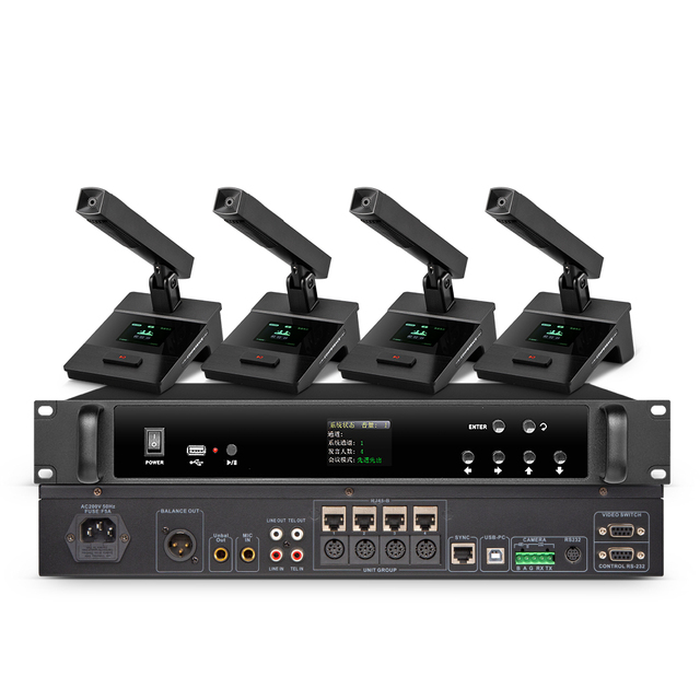 Digital Conference Wired Microphone with Cardioid Polar Pattern & Noise Cancelling Metal Includes Camera Tracking for Meetings