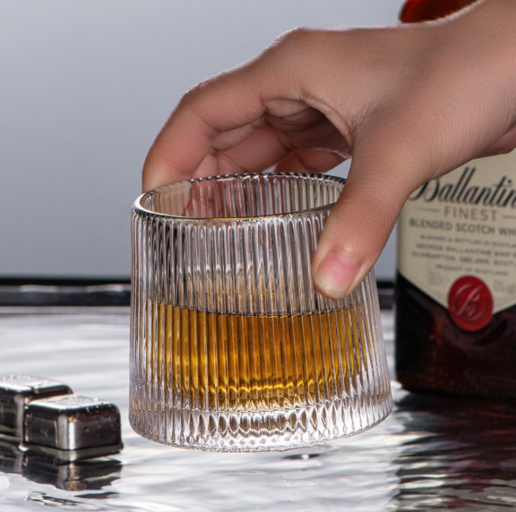 Tumbler shot glass clear 160ml drinking glass cup screw shot glasses for whiskey