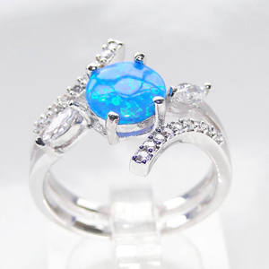 महिलाओं के लिए फैशन ब्लू फायर ओपल 925 महिलाओं के लिए फैशन ब्लू फायर ओपल गहने - Product Image 6