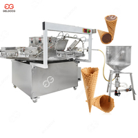 Machine automatique professionnelle à multiples moules pour la fabrication de cornets de glace croustillants, de gaufres et de biscuits, avec 18 modèles