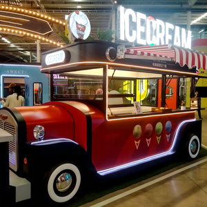 Retro Vintage Electric Mobile Food Truck Fashion Dessert Candy Smoothie Cold Drink Street Vending 2-4m Length Custom Color - Product Image 1