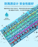 K550 Keyboard Mekanik Punk 87 Tombol Tahan Air Berkabel Hot Swappable Tombol Bulat Komputer Kantor Gaming RGB Backlit Dapat Diprogram