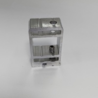 Tengshuo Connecteur de joint de colonne intermédiaire dissimulé pour accessoires de porte coulissante, moderne, fin et durable, en aluminium 6063-T5, vis d'angle