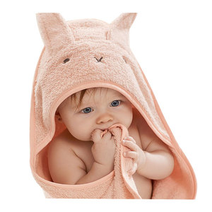 Offre Spéciale dessin animé animal capuche bébé <span class=keywords><strong>gant</strong></span> de <span class=keywords><strong>toilette</strong></span> ensembles 100% coton enfants serviette de bain - Product Image 1