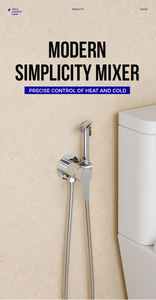 Miscelatore per Doccetta Shattaf GEE-N in Ottone Cromato con Presa per Acqua Calda e Fredda - Product Image 2