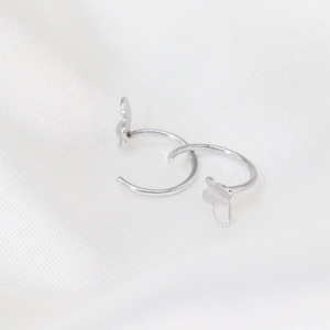 Boucles d'oreilles à clip papillon en acier inoxydable, style coréen simple, boucles d'oreilles manchette tendance - Product Image 3