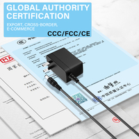 Certifié CE/FCC/ROHS Chargeur mural 12W/24W Adaptateur d'alimentation 12V 2A/1A pour vidéosurveillance/caméra/bande lumineuse à LED OTP