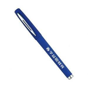 Custom Logo Printed Matte Blue Gel <b>Pen</b>, Smooth Writing Retractable <b>Pen</b> with Metal Clip, Promotional <b>Pen</b> for School - Product Image 2