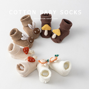 أطفال حديثي الولادة أولاد بنات 0-3 سنوات طويلة قطن متوسط أنبوب محبوك مانع للإنزلاق لفصلي الربيع/الخريف/الشتاء الصغار - Product Image 2